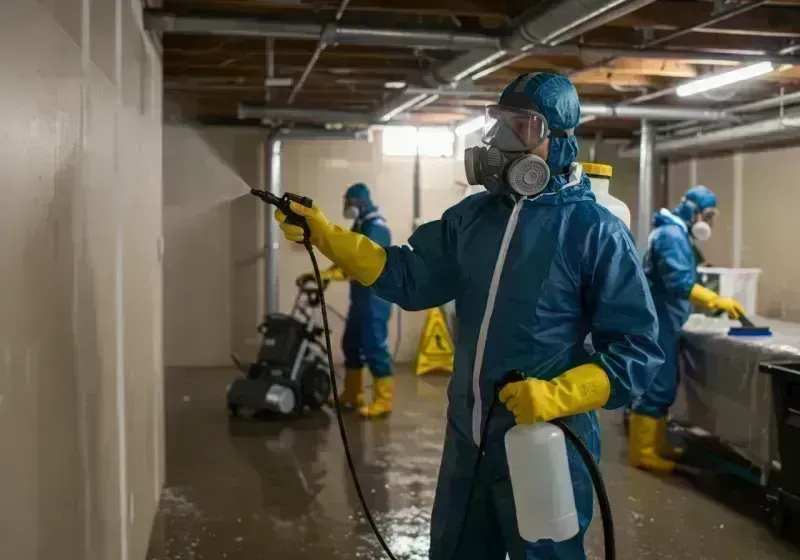 Basement Sanitization and Antimicrobial Treatment process in Kewaunee, WI